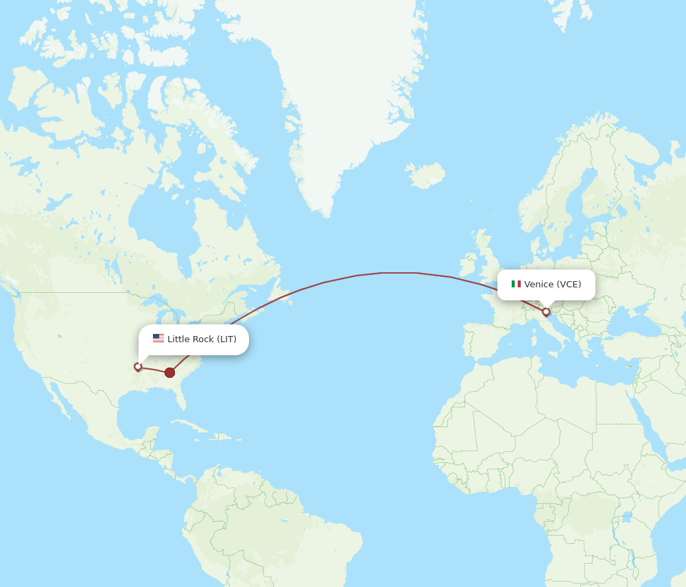 LIT-VCE flight routes