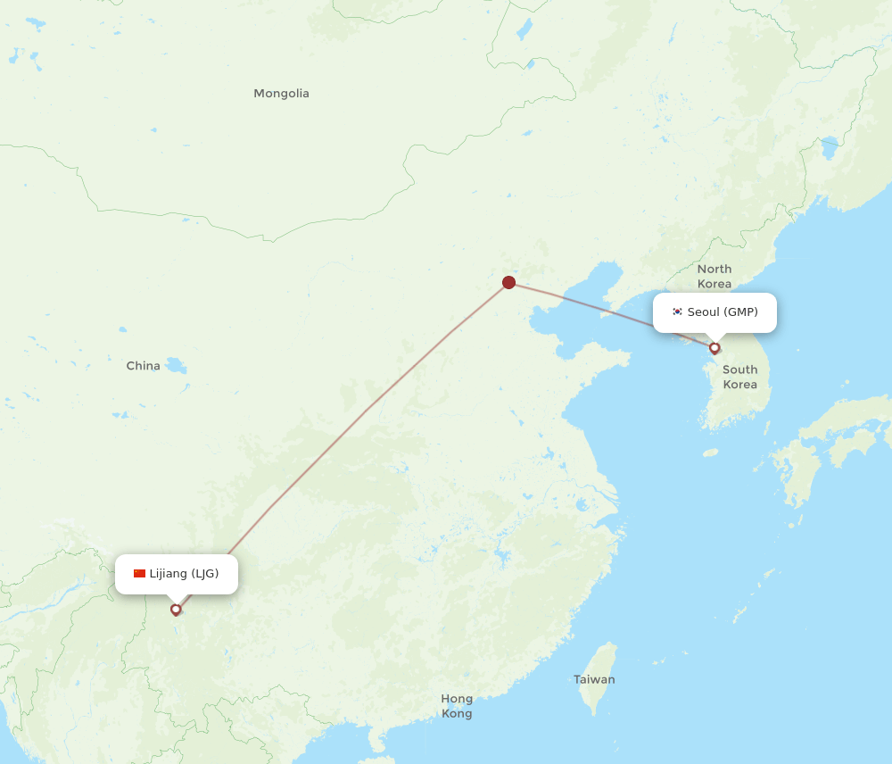 LJG-GMP flight routes