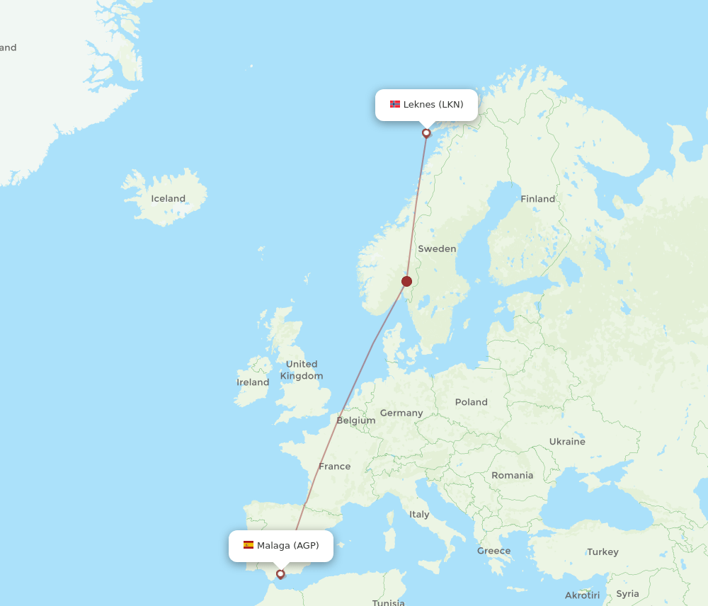 LKN-AGP flight routes