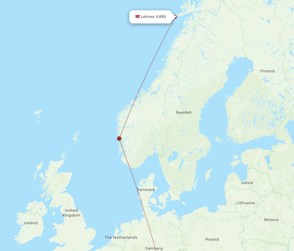 MUC to LKN flights and routes map