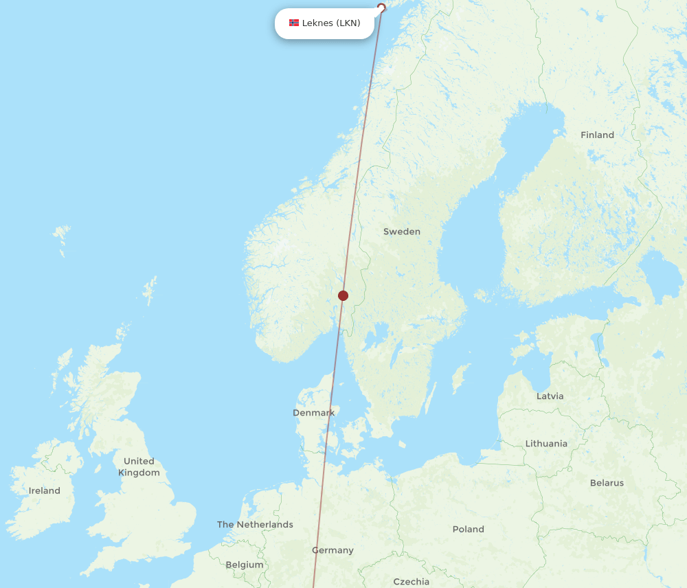LKN-MXP flight routes