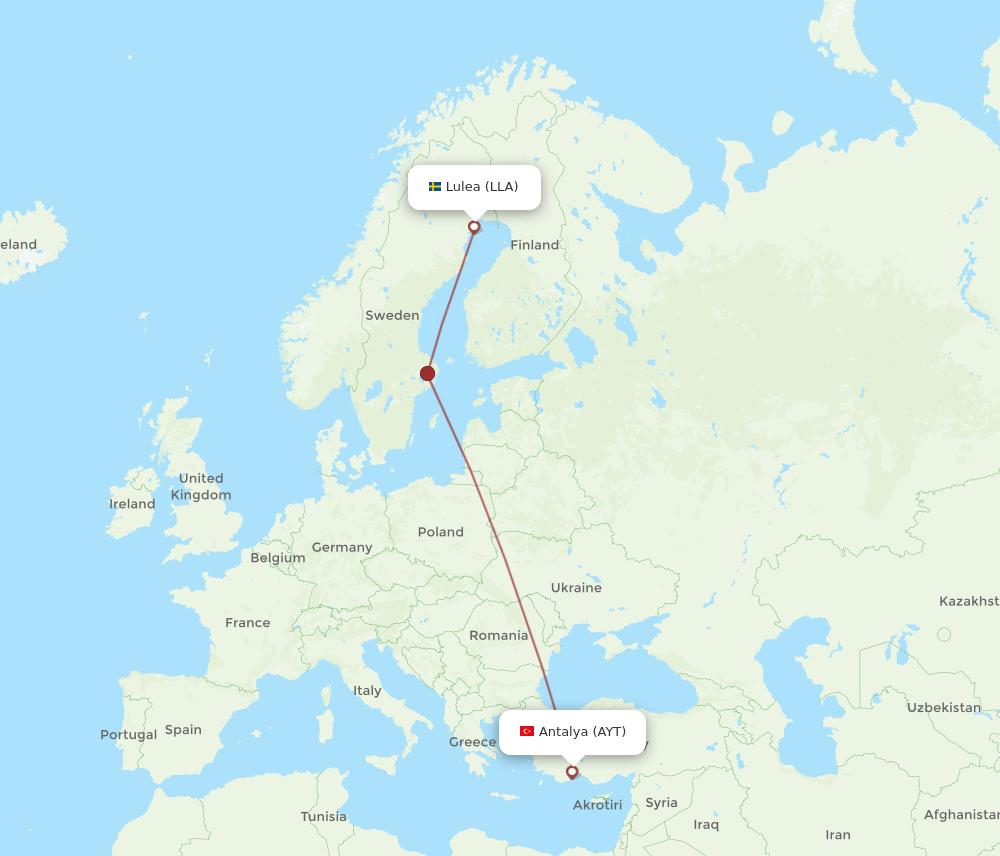 LLA-AYT flight routes