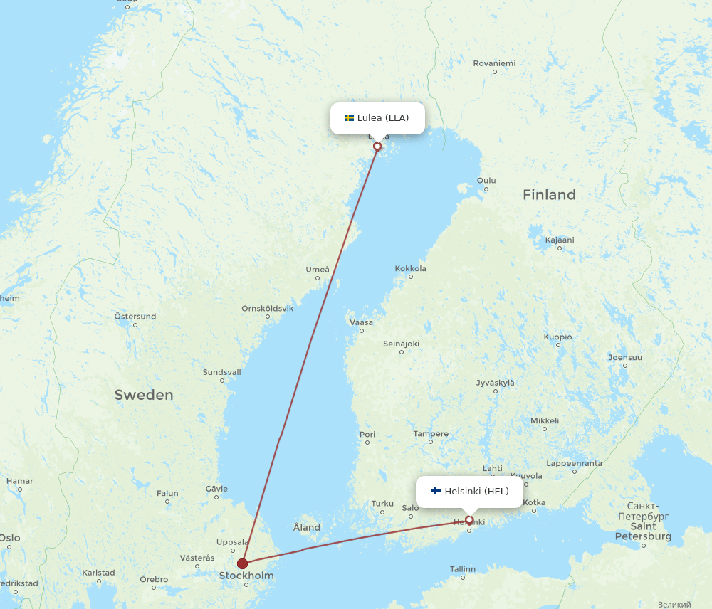 LLA-HEL flight routes