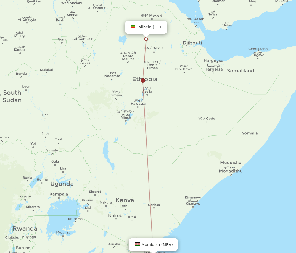 LLI-MBA flight routes