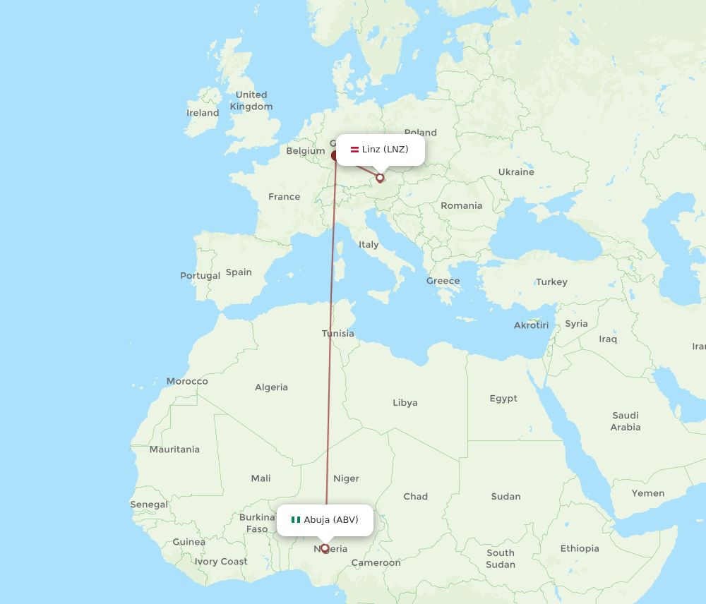 LNZ-ABV flight routes