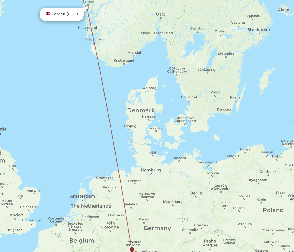 LNZ-BGO flight routes