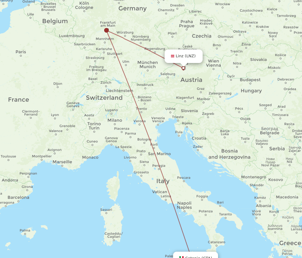 LNZ-CTA flight routes
