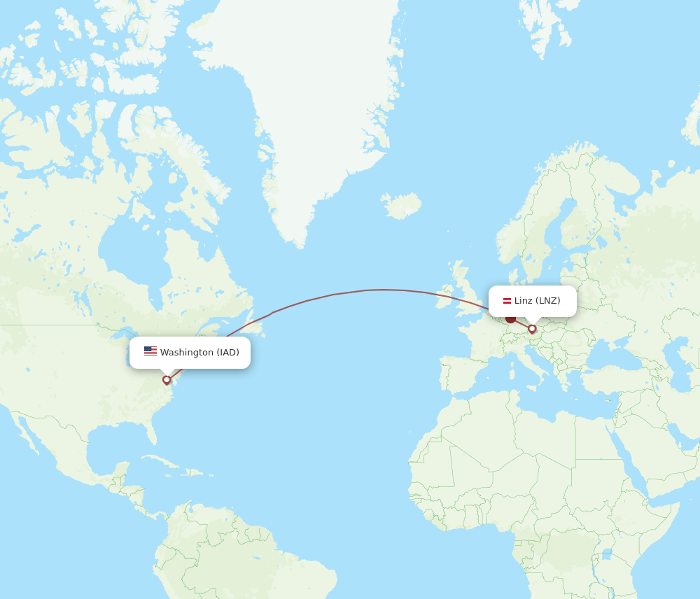 LNZ-IAD flight routes