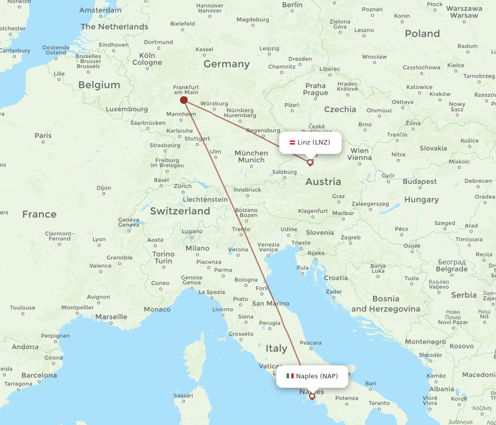 LNZ-NAP flight routes