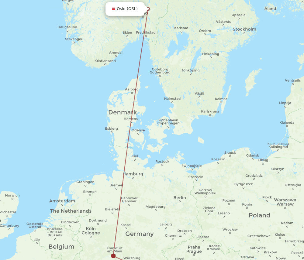 LNZ-OSL flight routes