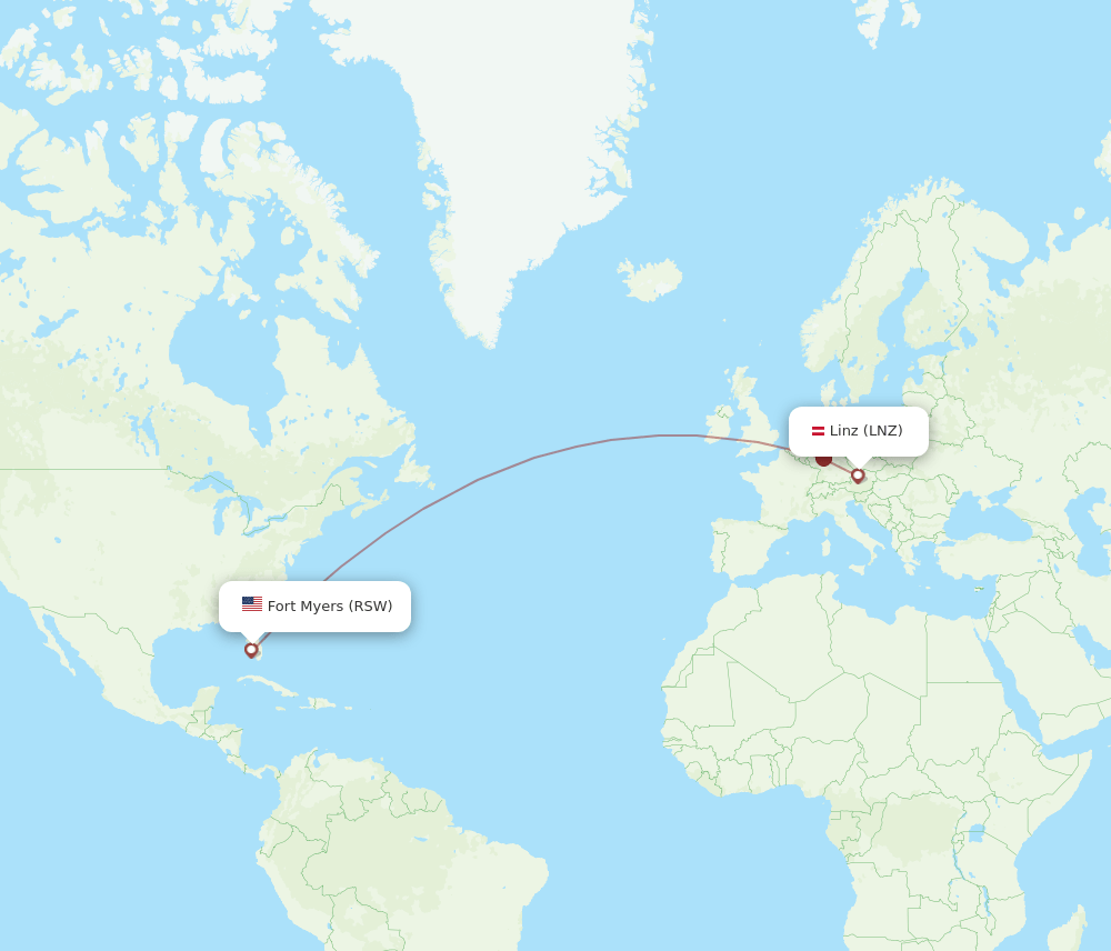 LNZ-RSW flight routes
