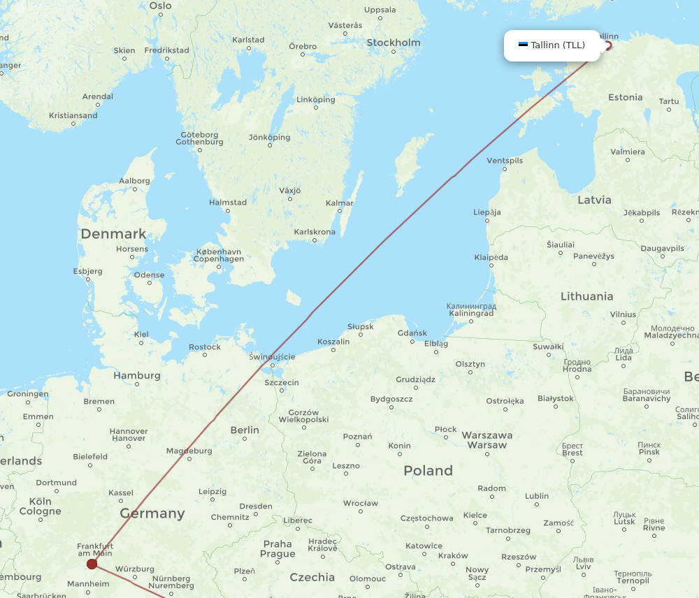 LNZ-TLL flight routes