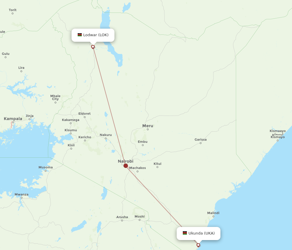 UKA to LOK flights and routes map