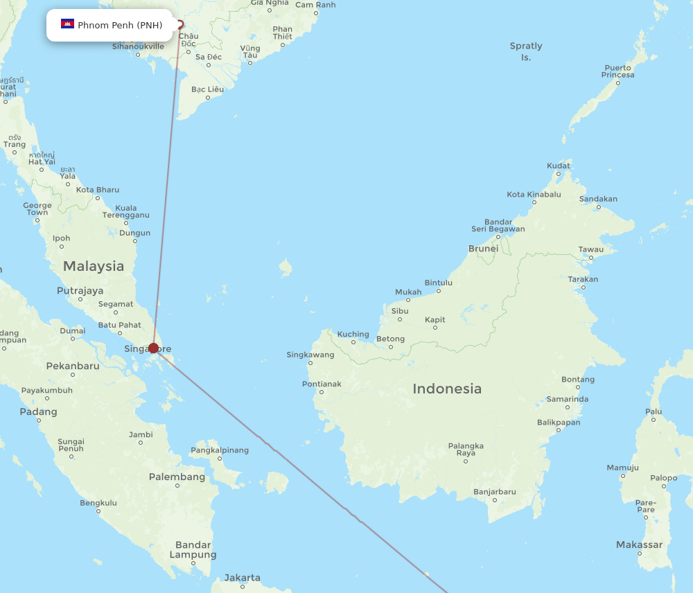 LOP-PNH flight routes