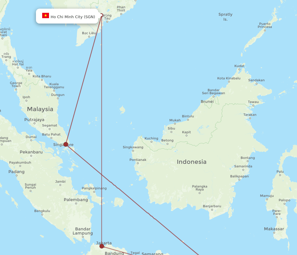 LOP-SGN flight routes