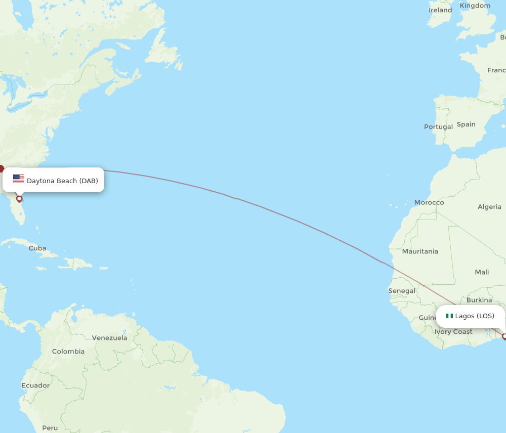 LOS-DAB flight routes