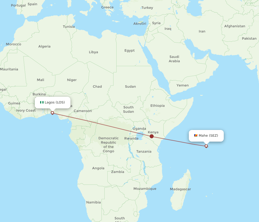 LOS-SEZ flight routes