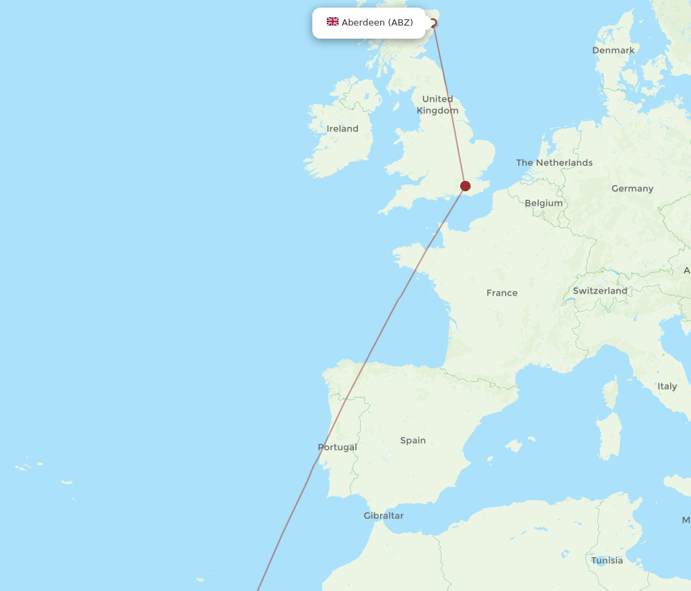 LPA-ABZ flight routes