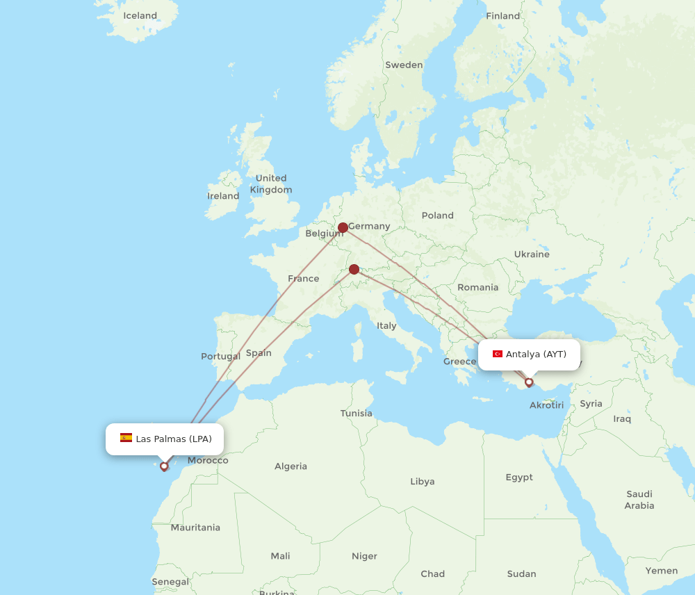 LPA-AYT flight routes