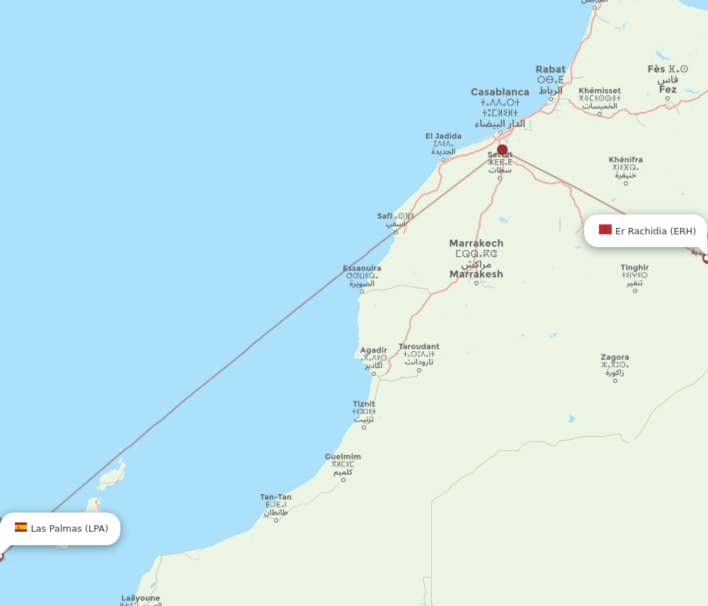 LPA-ERH flight routes