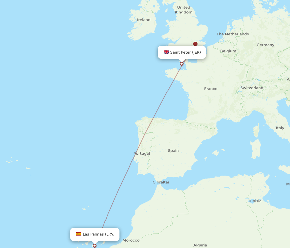 LPA-JER flight routes