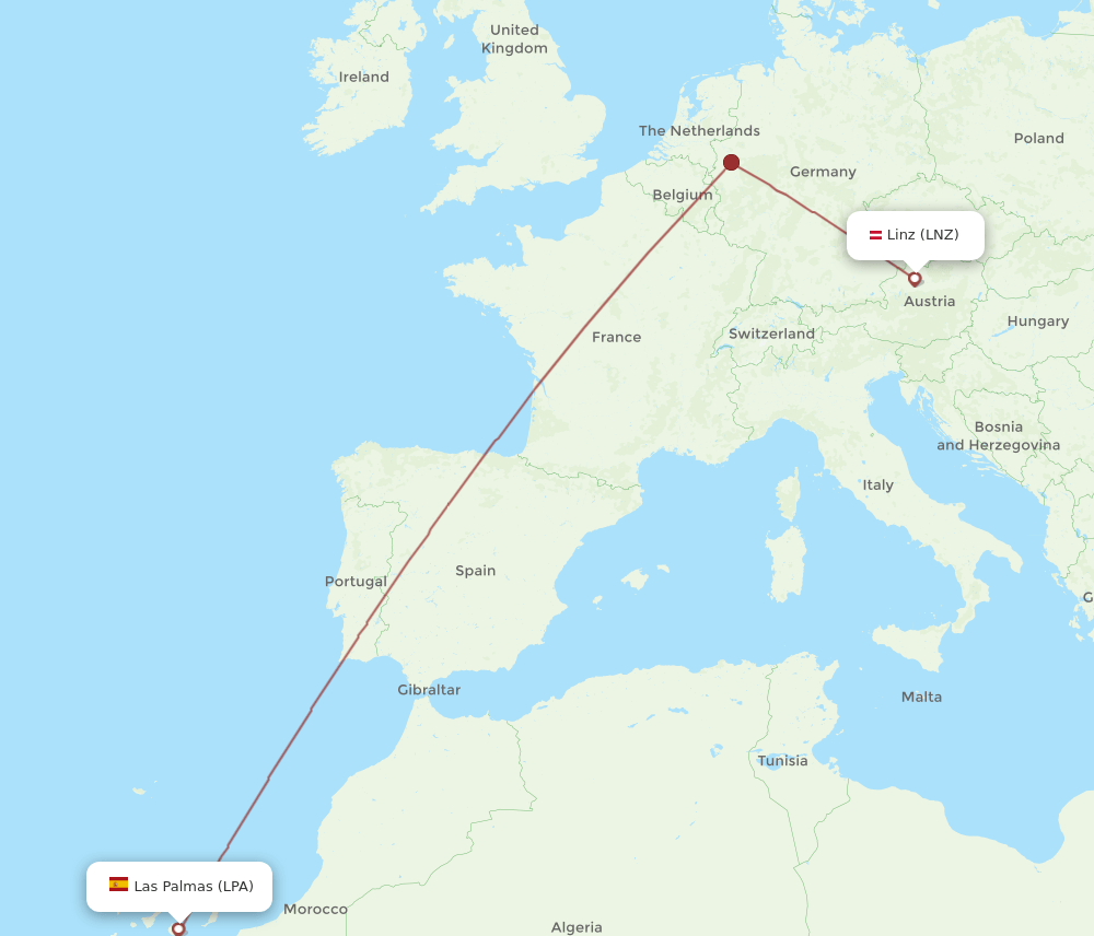 LPA-LNZ flight routes