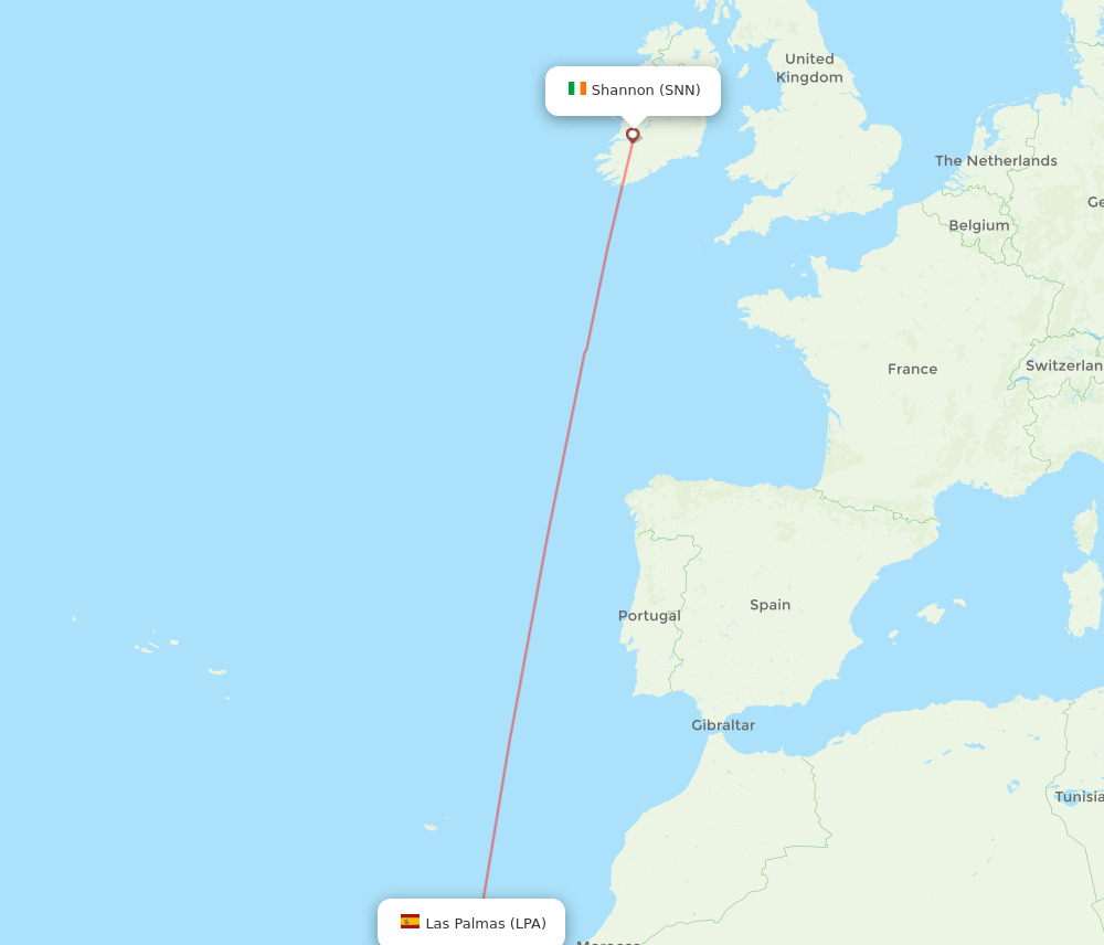 LPA-SNN flight routes