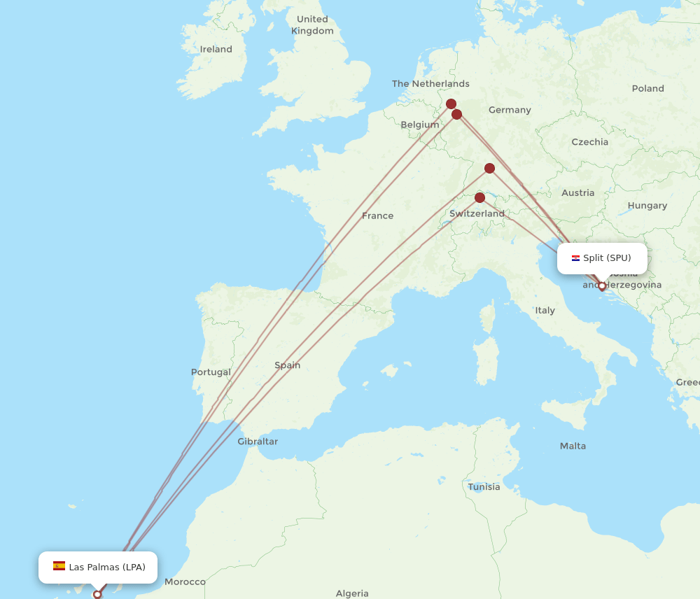 LPA-SPU flight routes