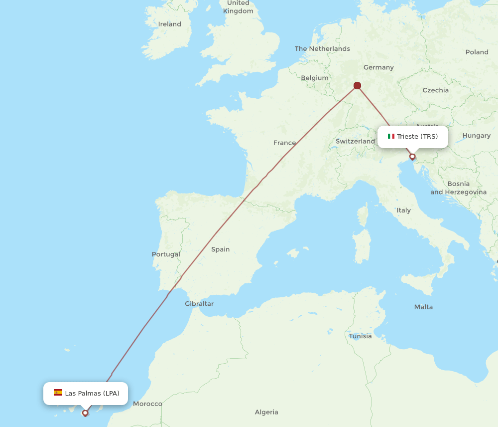 LPA-TRS flight routes