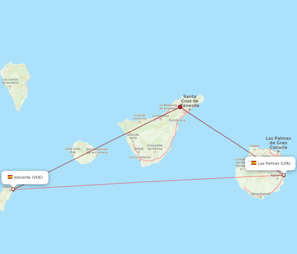 LPA-VDE flight routes