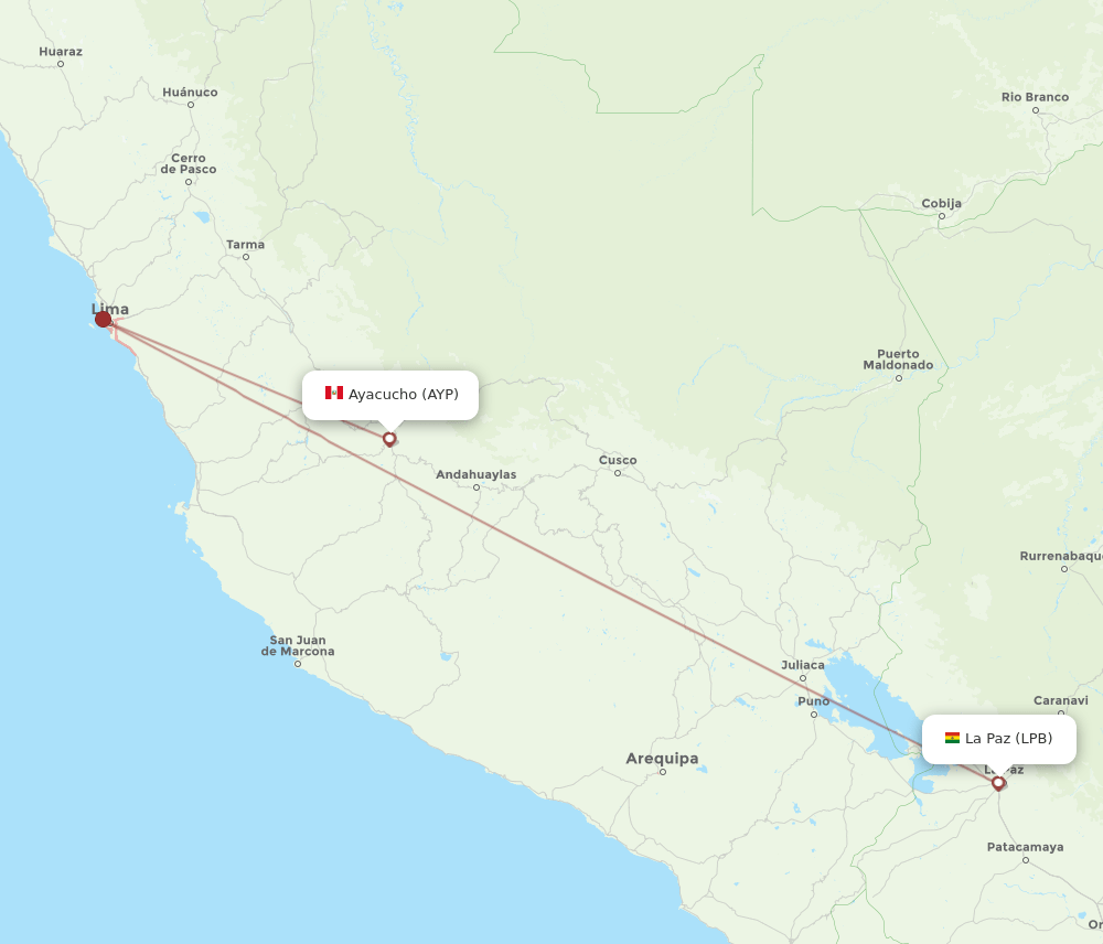 LPB to AYP flights and routes map