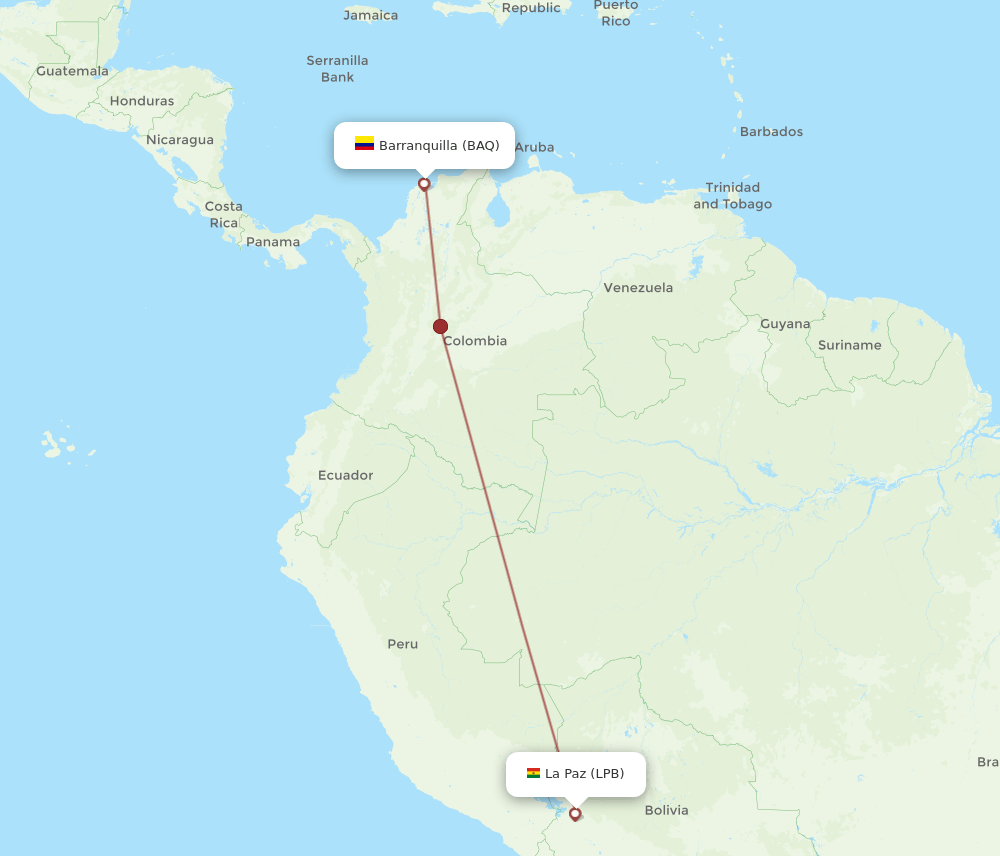 LPB-BAQ flight routes