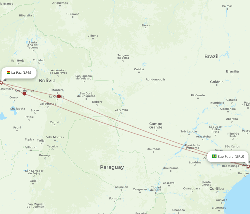 LPB-GRU flight routes