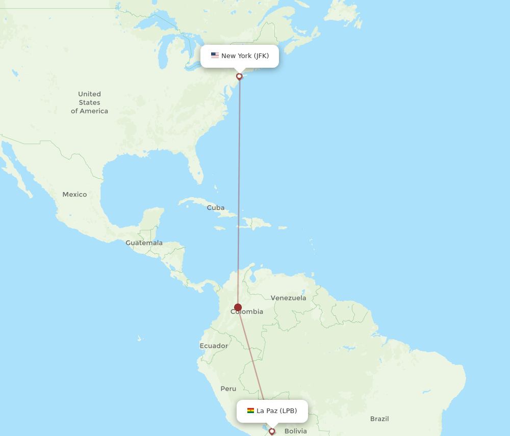 LPB-JFK flight routes
