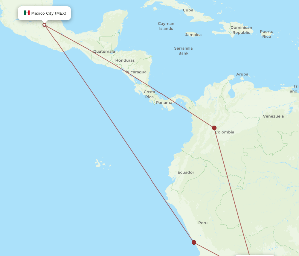 LPB-MEX flight routes