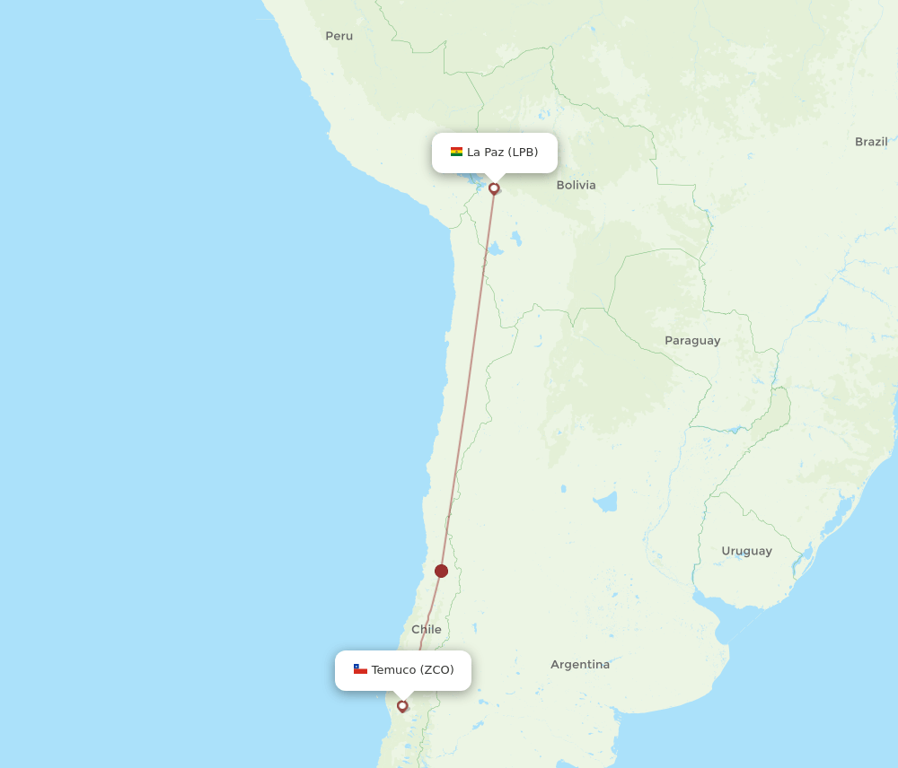 LPB-ZCO flight routes