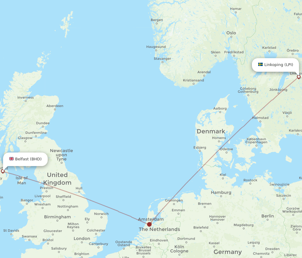 LPI-BHD flight routes