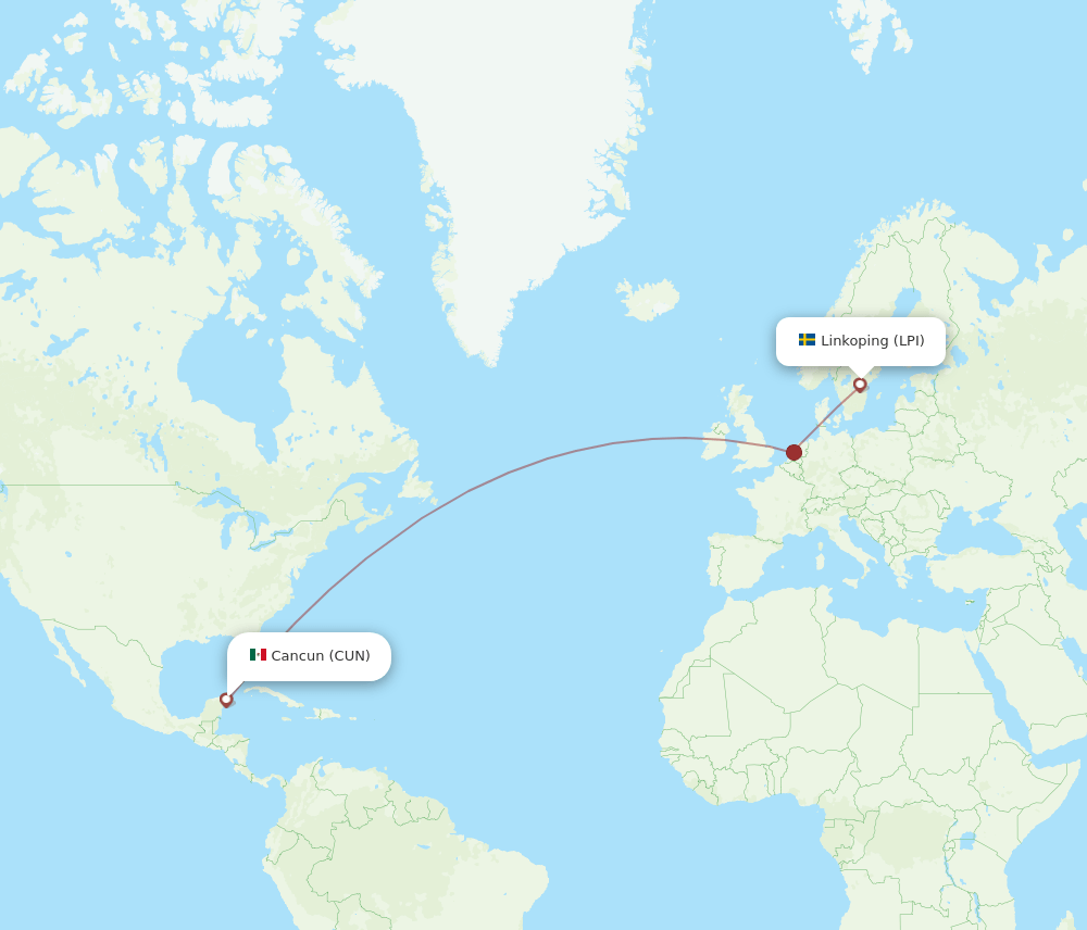 LPI-CUN flight routes