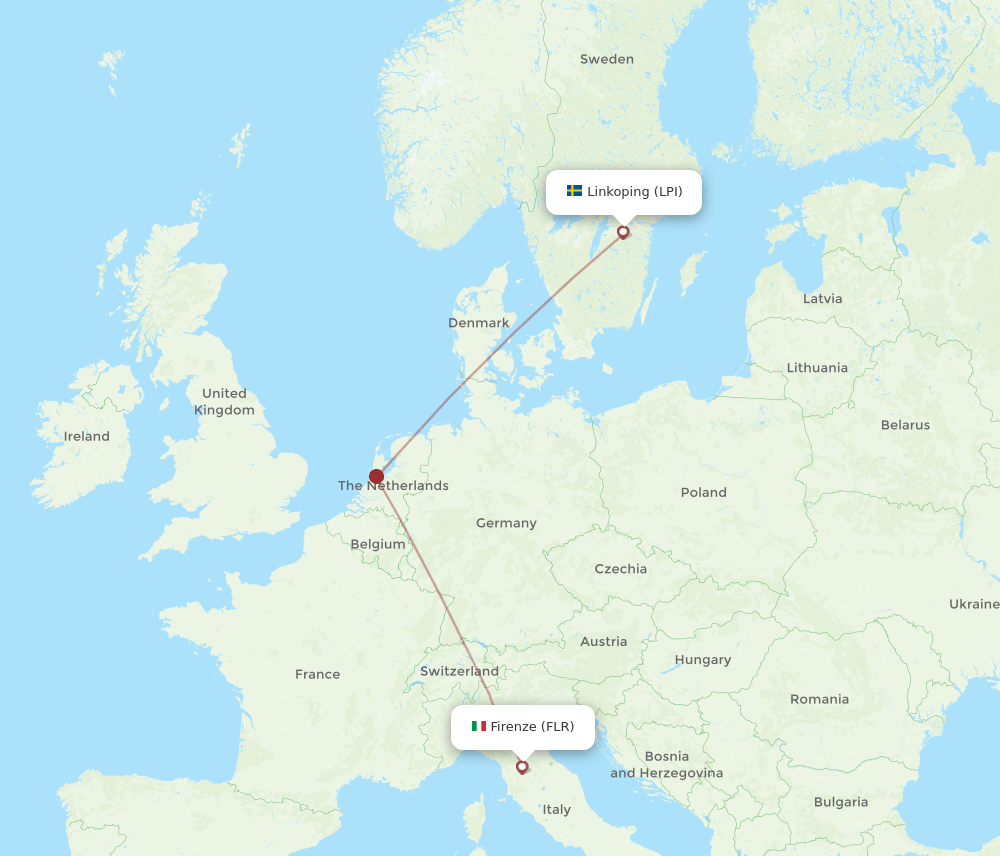LPI-FLR flight routes