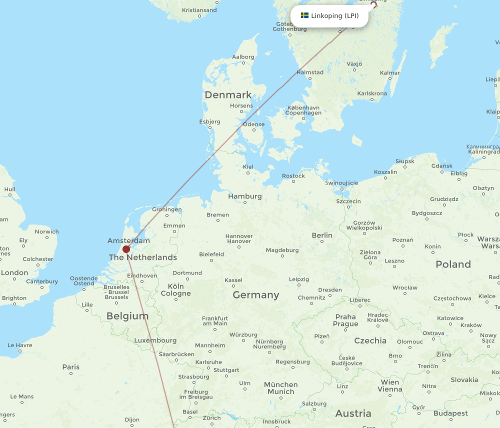 LPI-TRN flight routes