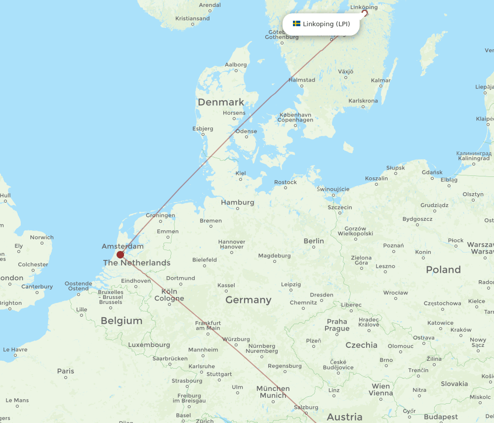 LPI-ZAG flight routes