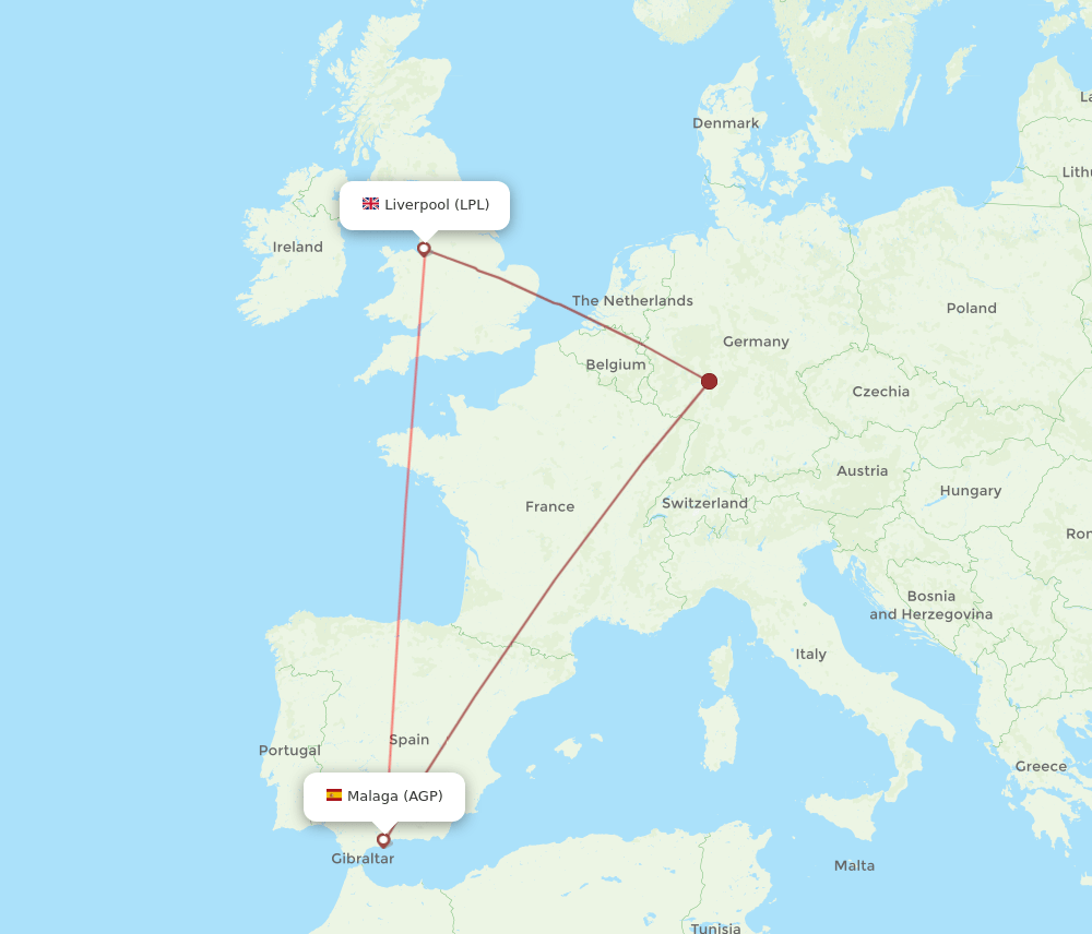 LPL-AGP flight routes