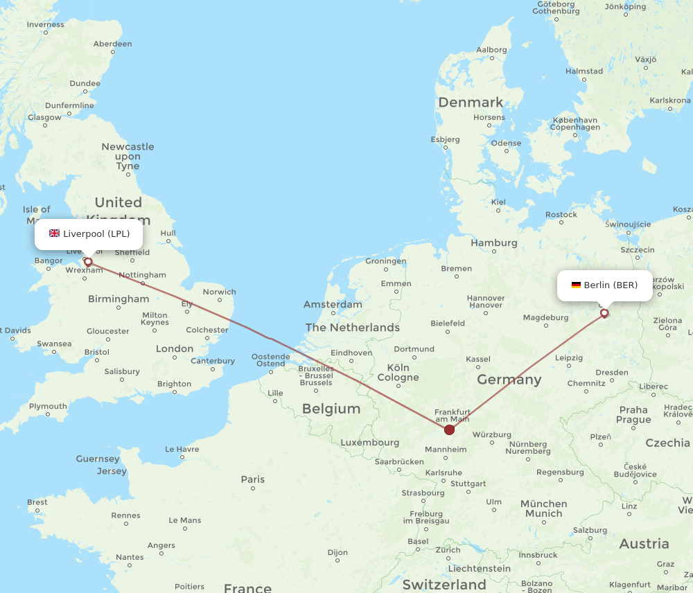 LPL to BER flights and routes map