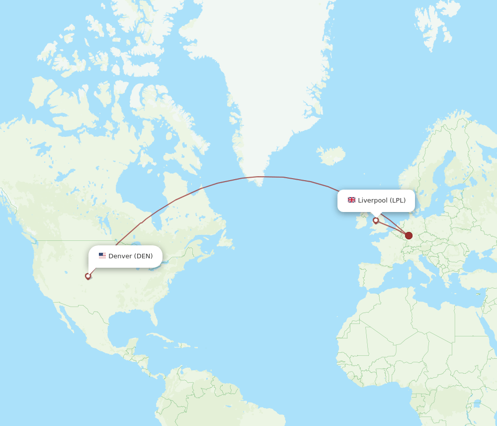 LPL-DEN flight routes