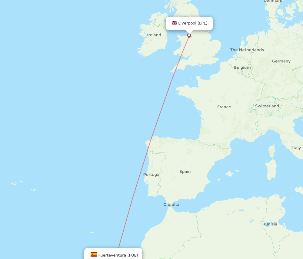 LPL-FUE flight routes