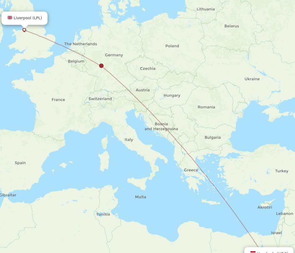 LPL-HRG flight routes