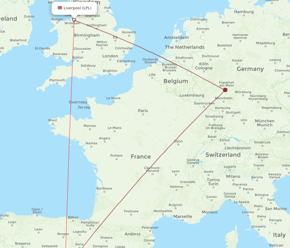 LPL-MAD flight routes