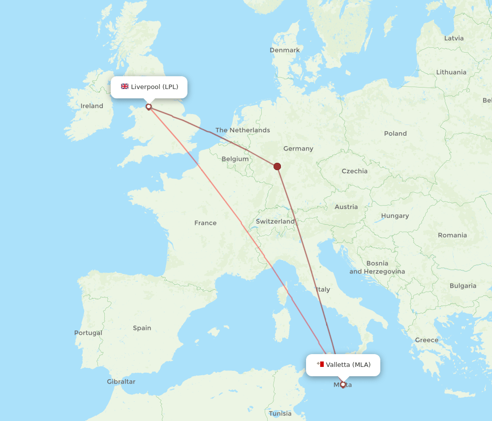 LPL-MLA flight routes