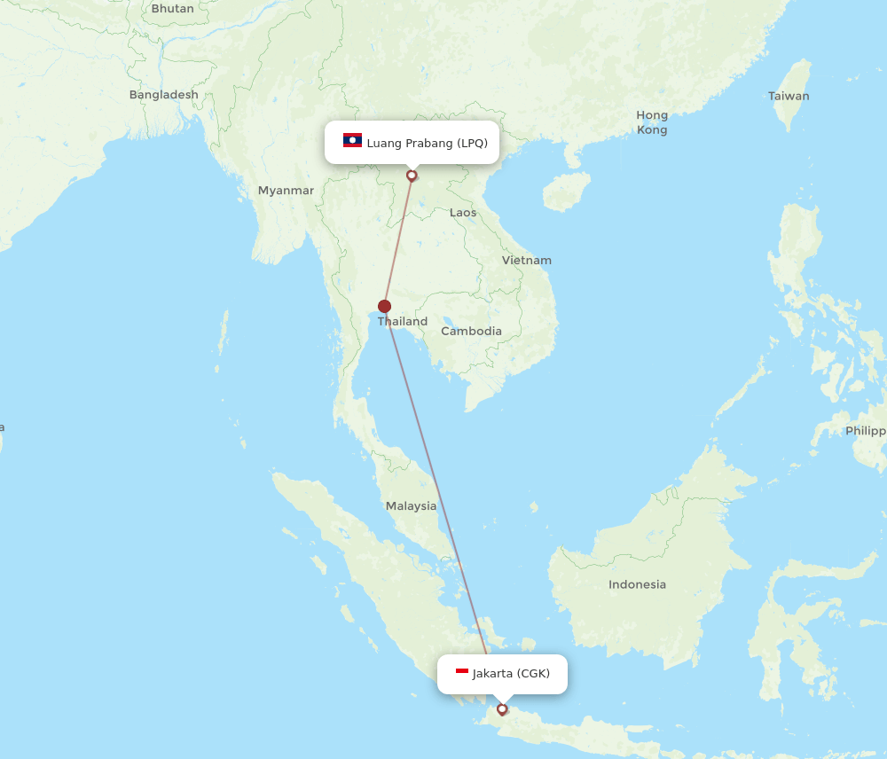LPQ-CGK flight routes