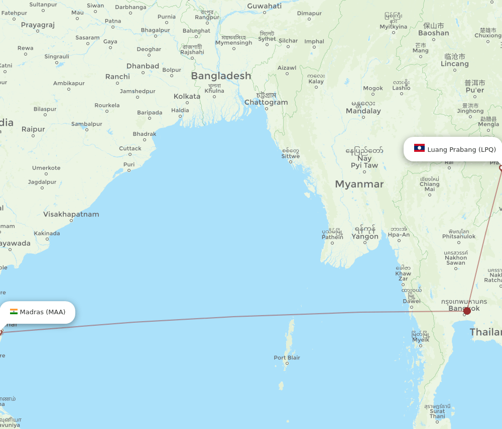 LPQ-MAA flight routes